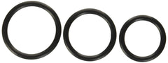 O-Ring Depot M2M Penis Rings, Nitrile, 3 Piece Set, Black IDs:  1.5", 1.75", 2"