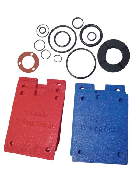 O-Ring Depot kit O-Rings + Gasket 180256 + Bumper 105044 + 3 Shoes 3/4" + 3 Shoes 1/2" #6C for Bostitch MIIIFN MIIIFS Dewalt DWMIIIFN DWMIIIFS