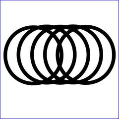249 Viton/FKM O-Ring, 90A Durometer, 4-7/8" ID, 5-1/8" OD, 1/8" Width Pack of 5