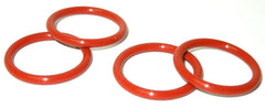 O-Ring Depot 4 pcs Penis Rings, Red Silicone Inside Dia:  1.25", 1.5", 1.75", 2"